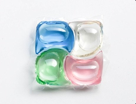 Four cavity laundry pods