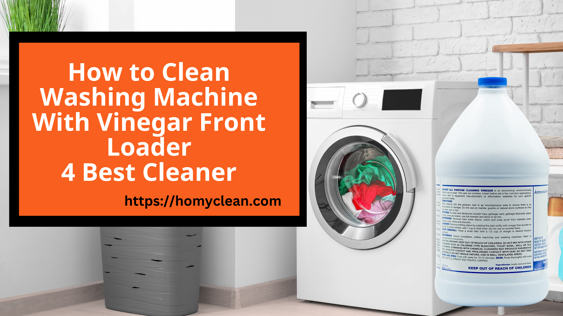 clean washing machine with vinegar front loader