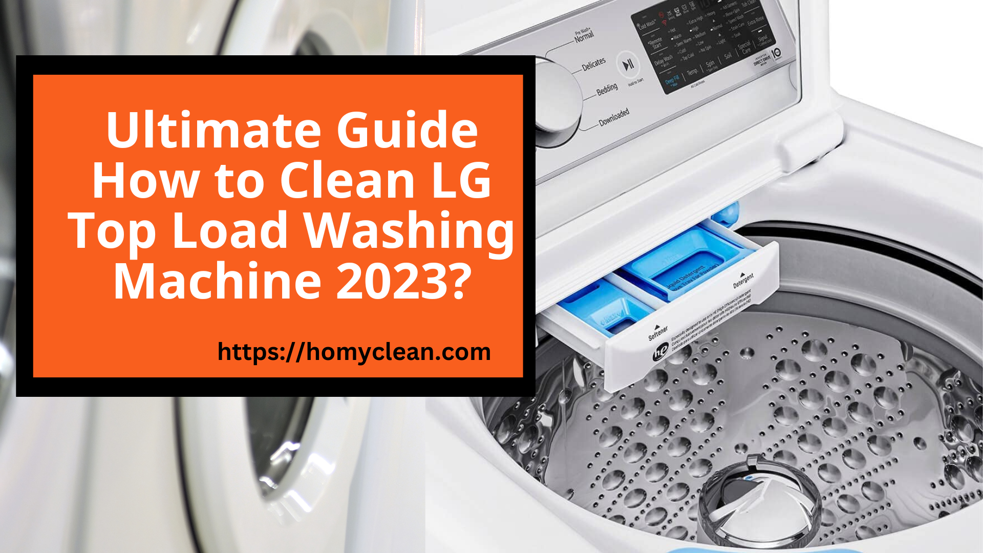 clean LG top load washing machine