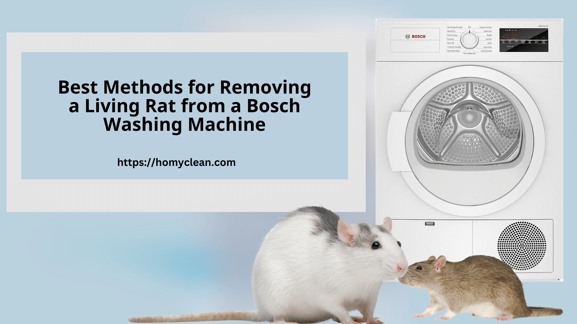 removing a living rat from a bosch washing machine
