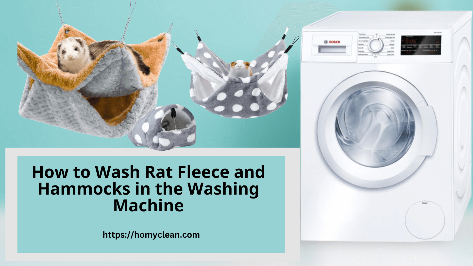 How to clean Rat Fleece and Hammocks in the Washing Machine