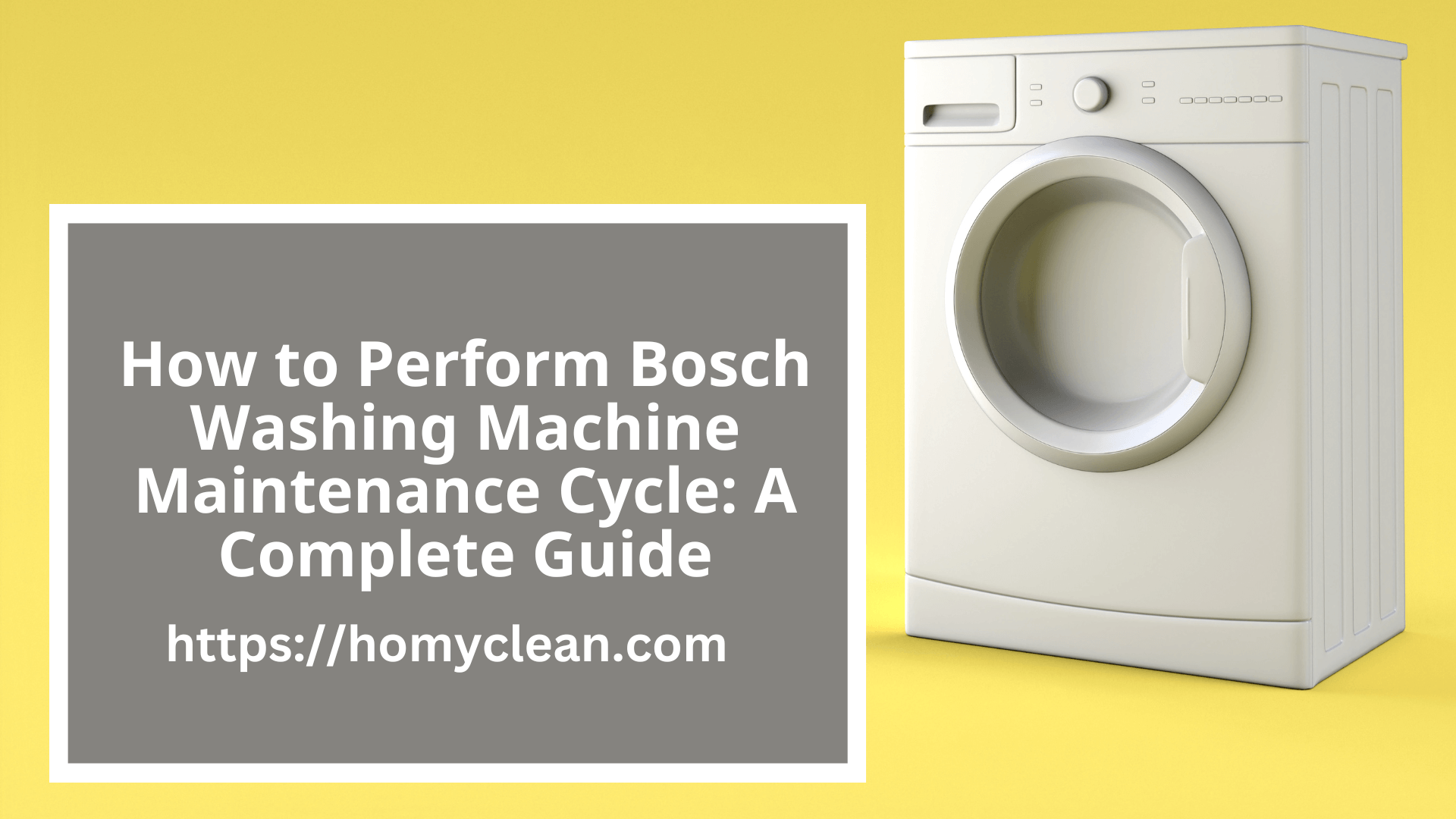 How to Perform Bosch Washing Machine Maintenance Cycle: A Complete Guide