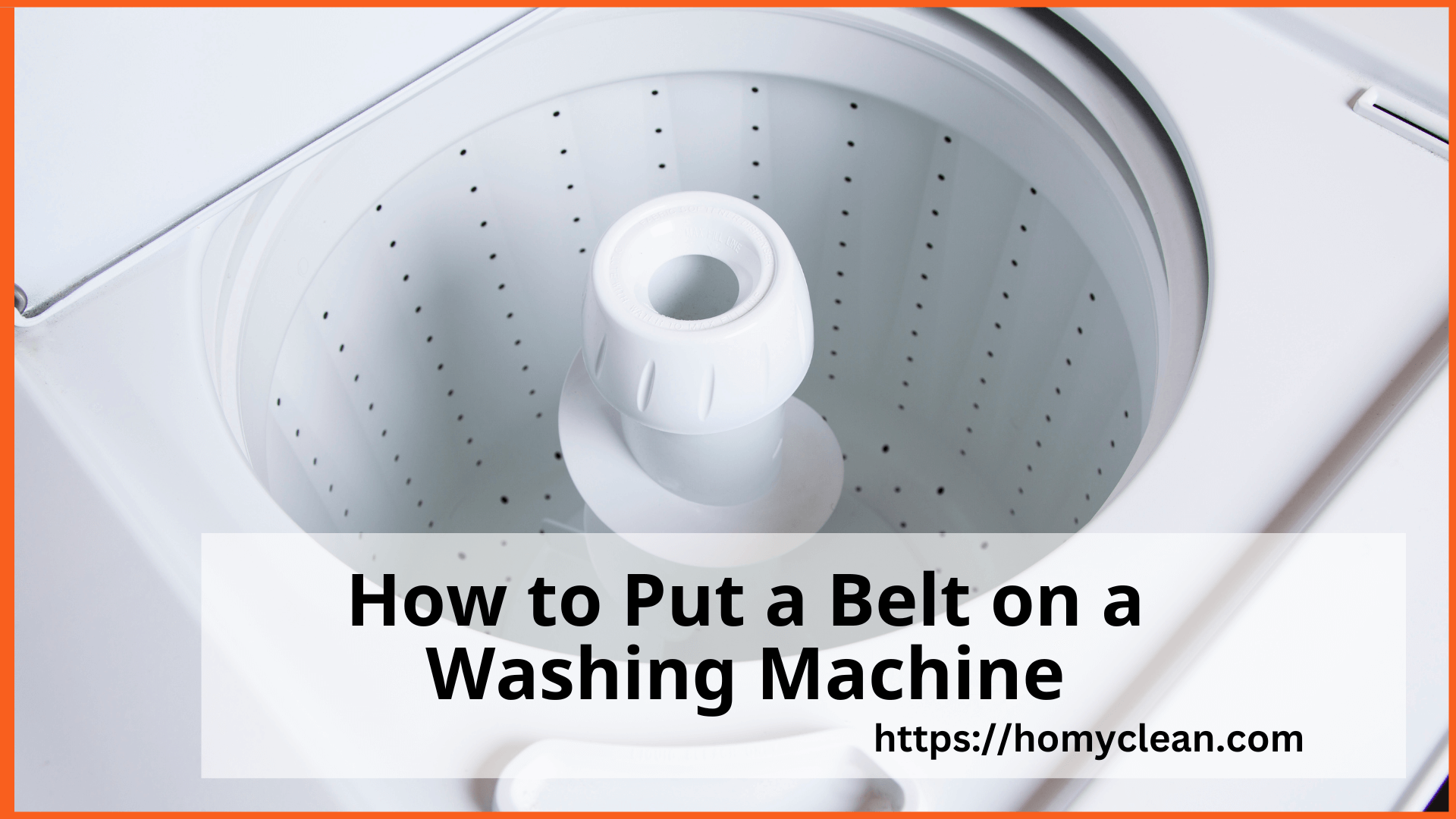 How to Put a Belt on a Washing Machine