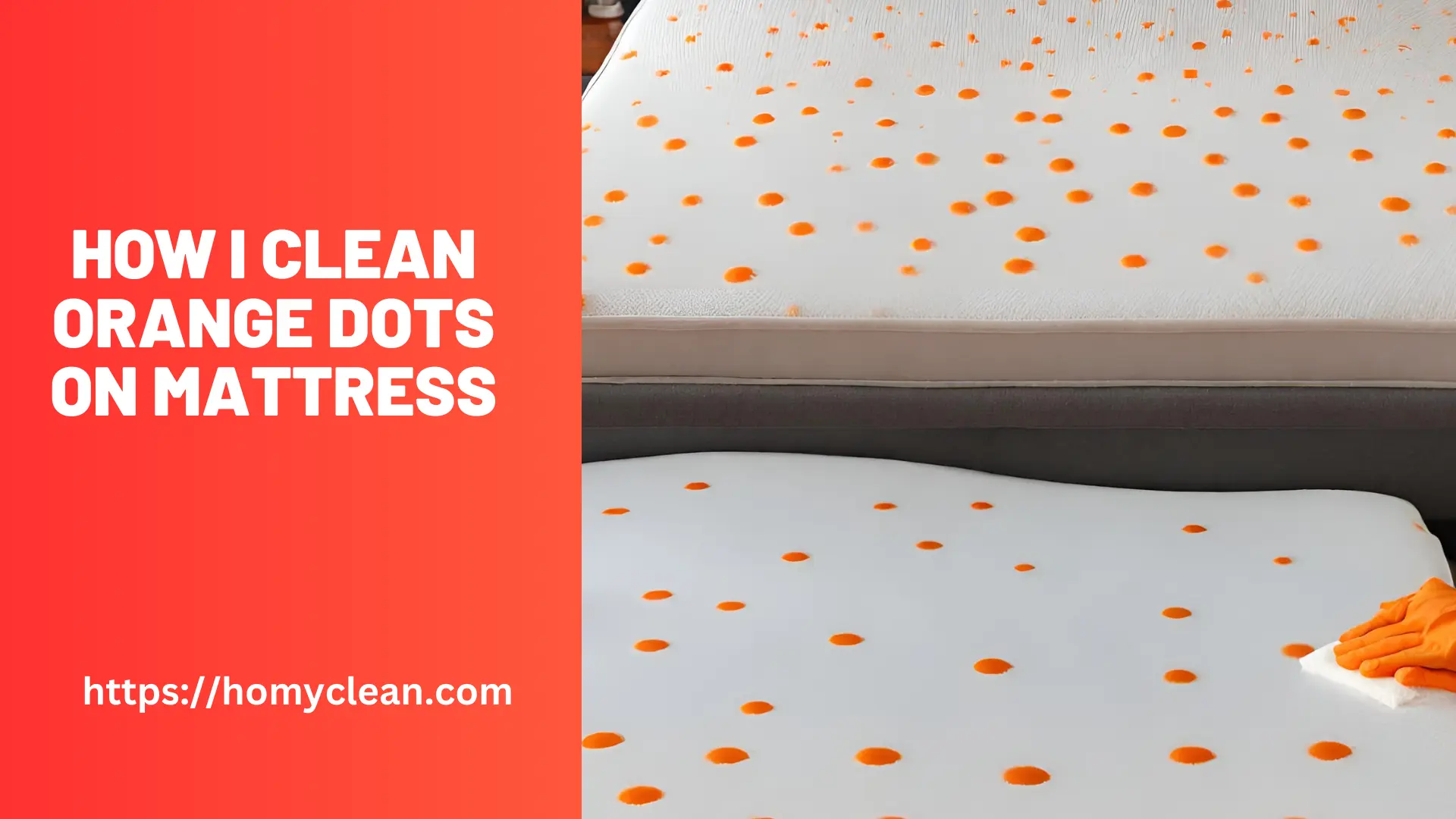 How I clean Orange dots on mattress