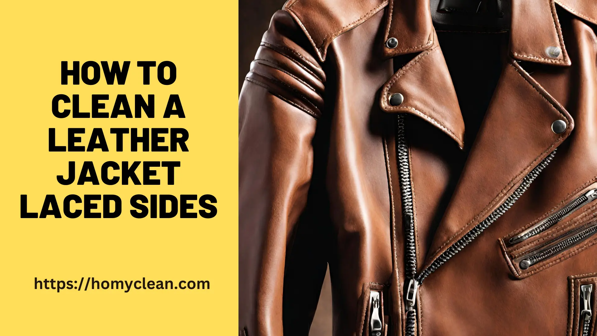 How to Clean a Leather Jacket Laced Sides