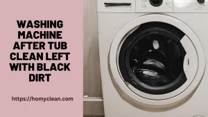 Washing machine after tub clean left with black dirt